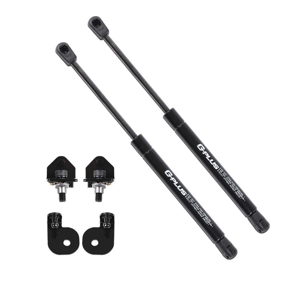 G-PLUS Racing Hood Lift Strut Damper Shock Set Complete Kit Black Compatible with Ford Mustang 15-21