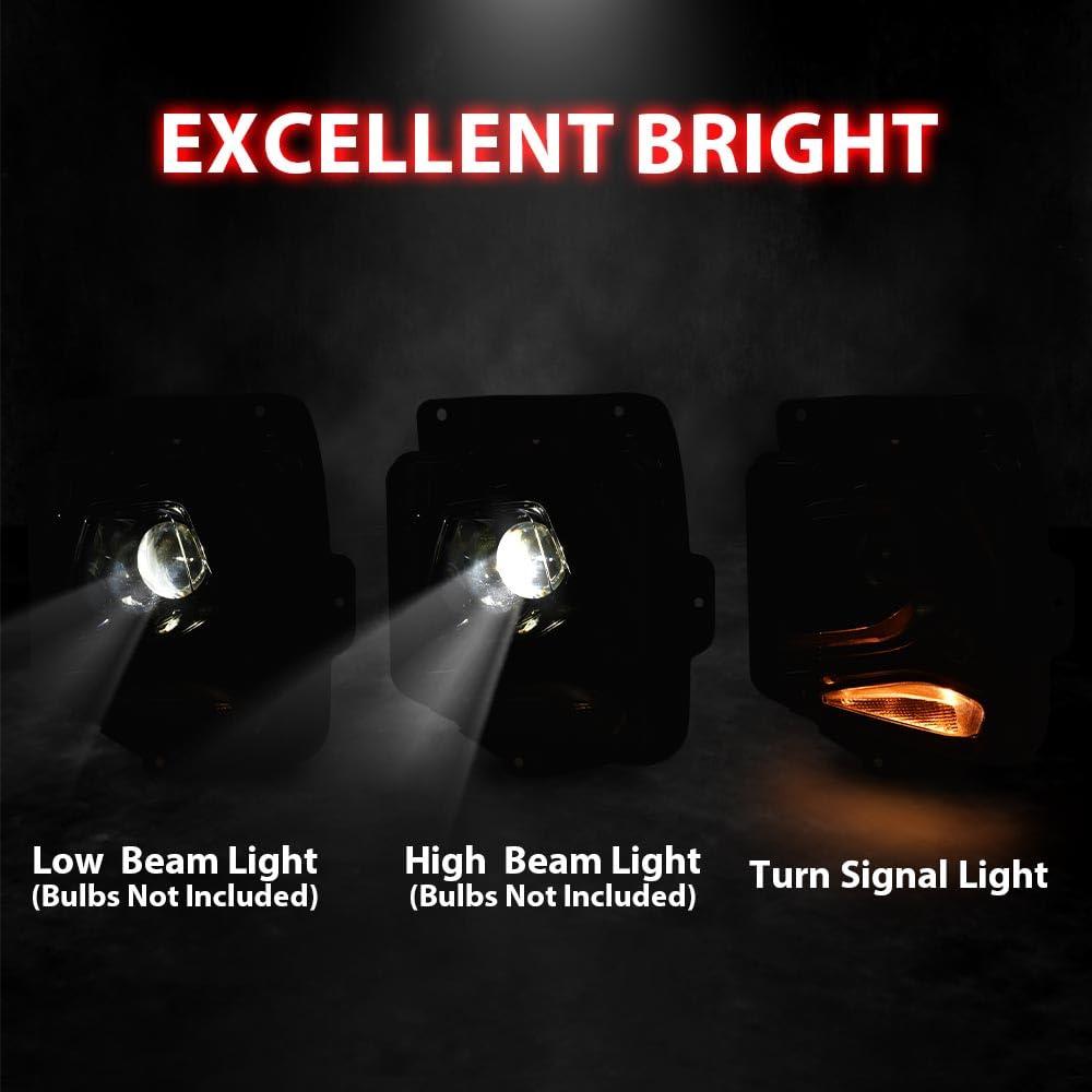 G-PLUS Left HID/Xenon Projector Headlight Fit Chevy Blazer 2019-2021,Not fit Models w/Factory LED Headlight，Headlamp w/o Ballast & D3S Bulb Clear Lens Black Housing Bumper Headlamps,faros delanteros