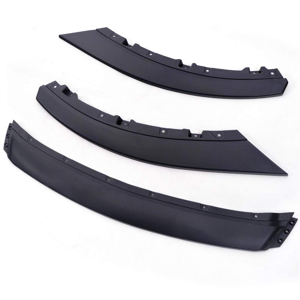 G-PLUS Front Lip Splitter Kit Compatible with 2013-14 Ford Mustang(Not Fit GT500 & Shelby), Car Carbon Lip Splitter Chin Spoiler Body Kit,Black