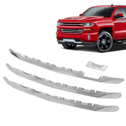 G-PLUS Chrome Snap On Grille Inserts Overlay Grill Cover Compatible with 2016-2018 Chevy Silverado 1500 LT Z71 Only/Fit 2019 1500 LD Old Body(WT, LT, Custom) 3961039403