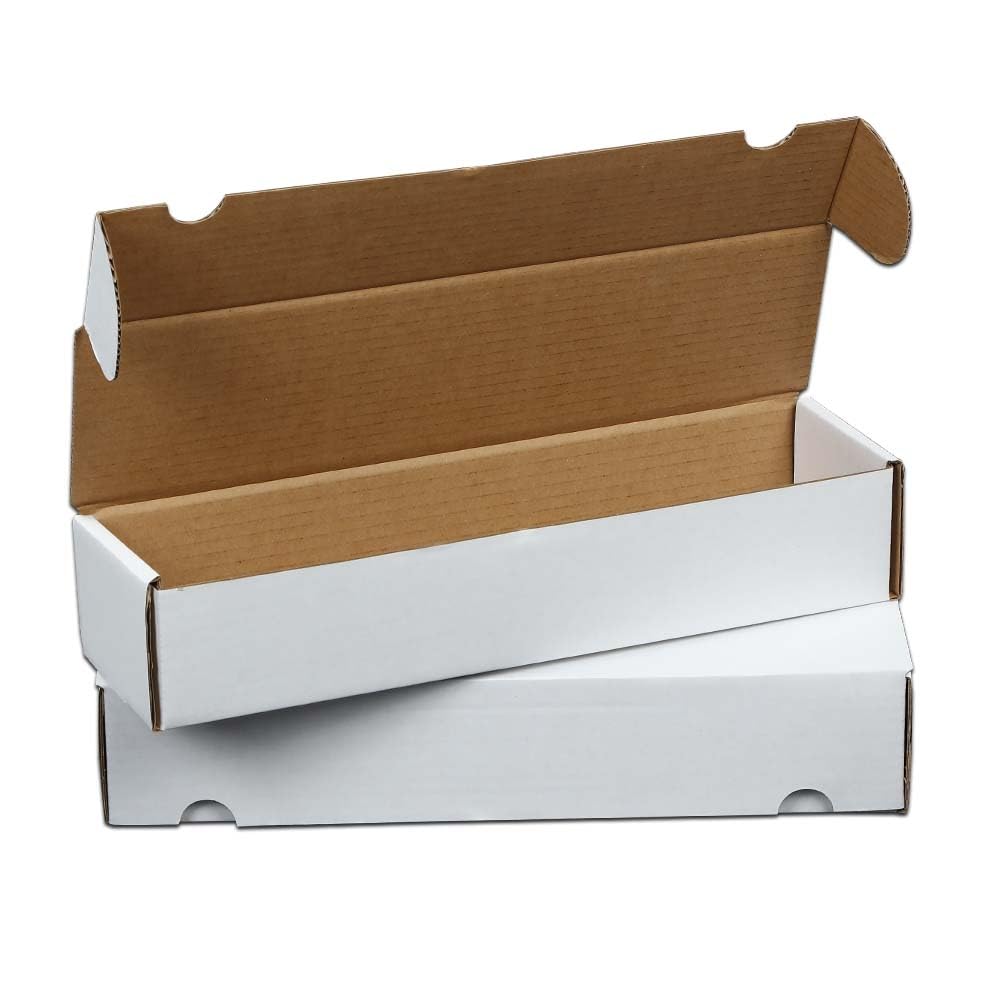 G-PLUS 25pcs Trading Sports Card Storage Box 800 Count White Corrugated Cardboard Box Versatile Card Storage Box (Card not included)