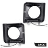 G-PLUS Silver Headlight Bezel with LED DRL Light Strip & Wire harness Compatible with 1990-2018 Mercedes Benz G-class W463 G63 G65 G500 G550 G55 AMG