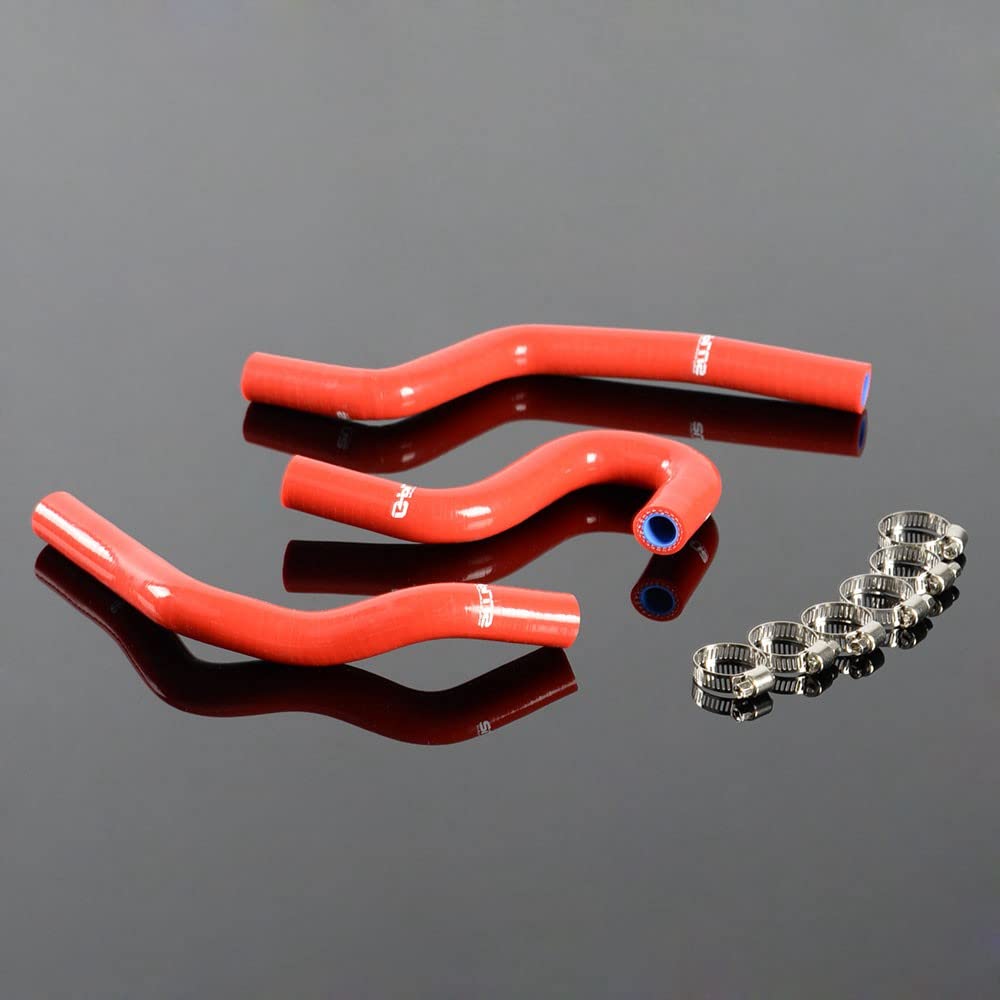 G-PLUS Silicone Radiator Tube Kit Compatible With Honda CR85 1996-2007,2019-2-14 Red
