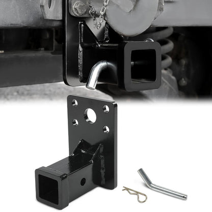 G-PLUS 2" Feet Steel Receiver Hitch with Hitch Pin Compatible with Hmmwv Humvee Military Black Powder Coated