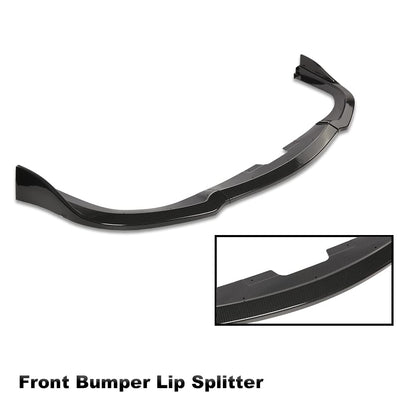 G-PLUS Front Bumper Lip Spoiler Splitter Compatible with 2006-2007 Subaru Impreza WRX STI All Models CS2 Style PP Black Unpainted Front Bumper Lip Dam Chin Splitter Protector