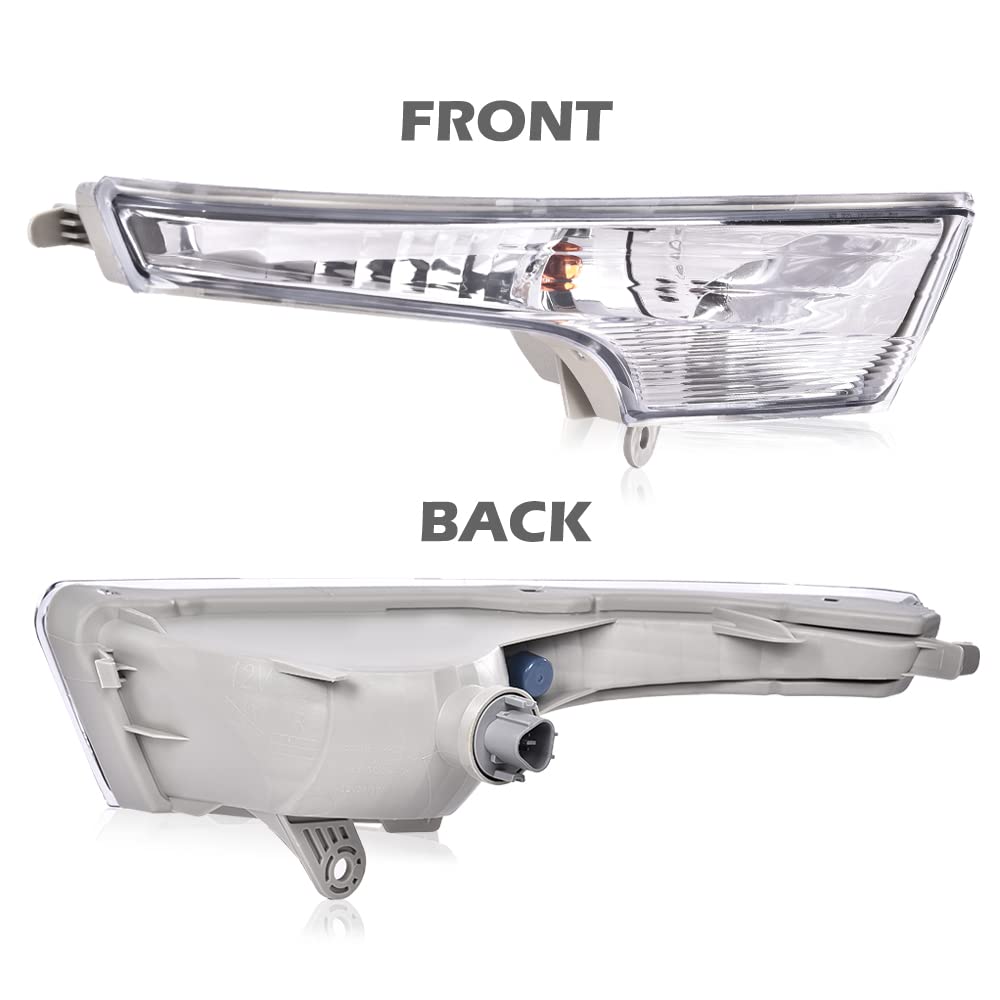 G-PLUS Turn Signal Lights w/bulbs Driver and Passenger Side Compatible with Nissan Altima Base 2013-2017,Fit Nissan Altima S 2013-2018 NI2531118 NI2530118