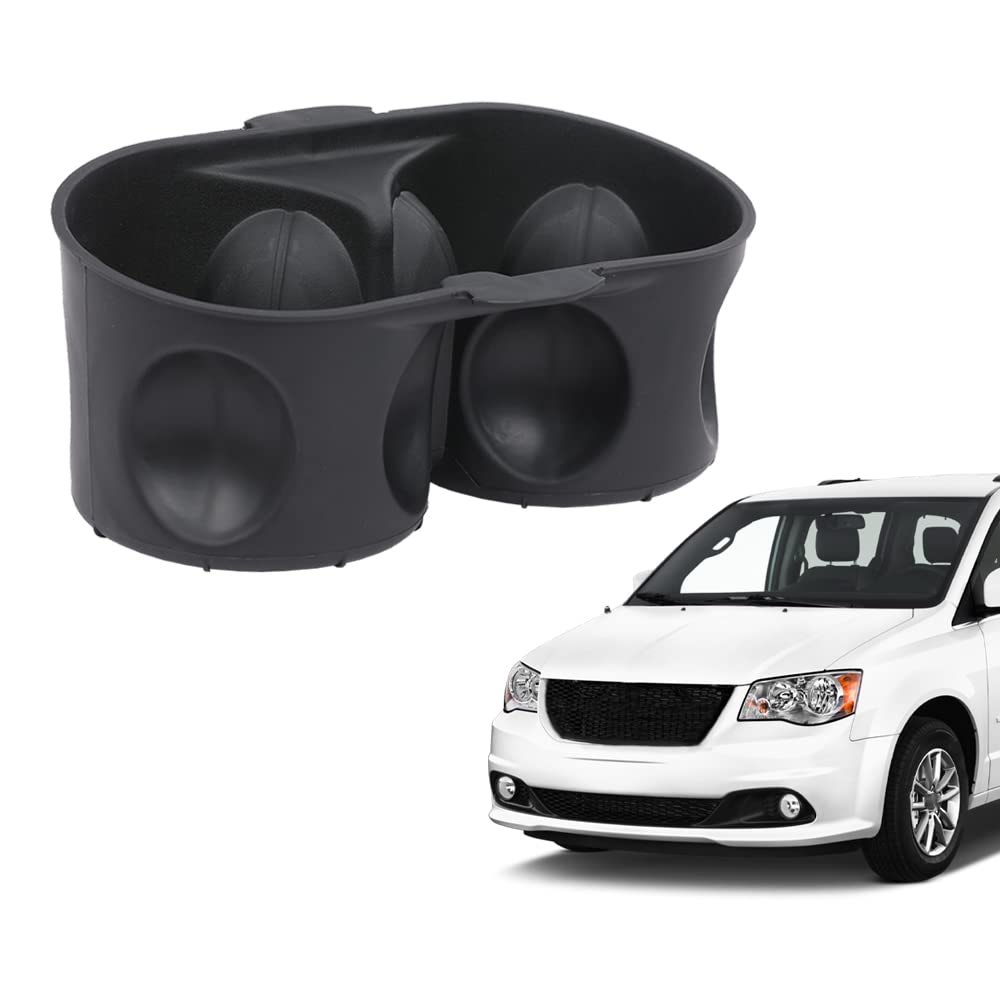 G-PLUS Cup Holder Insert Compatible with Chrysler Town & Country 2011-2016/ Fit Dodge Grand Caravan 2011-2020 1WV70DX9AA Black Cup Holder Liner