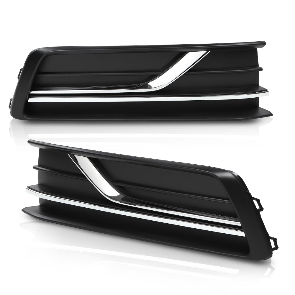 G-PLUS Bumper Lower Fog Light Cover Right and Left Side Compatible with Volkswagen Passat 2016-2019 561854661LRYP, 561854662GRYP, VW1038145, VW1039145