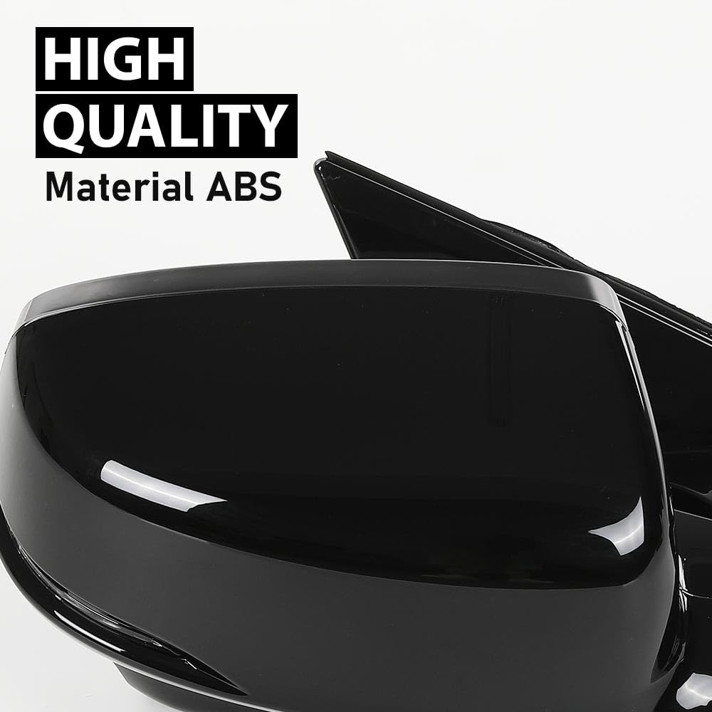 G-PLUS Power Heated Mirror w/Turn Signal Lane Assist Camera Right Passenger Side Compatible with Honda Accord Sedan 2013-2015 76200T2GA41ZC HO1321275 Glossy Black