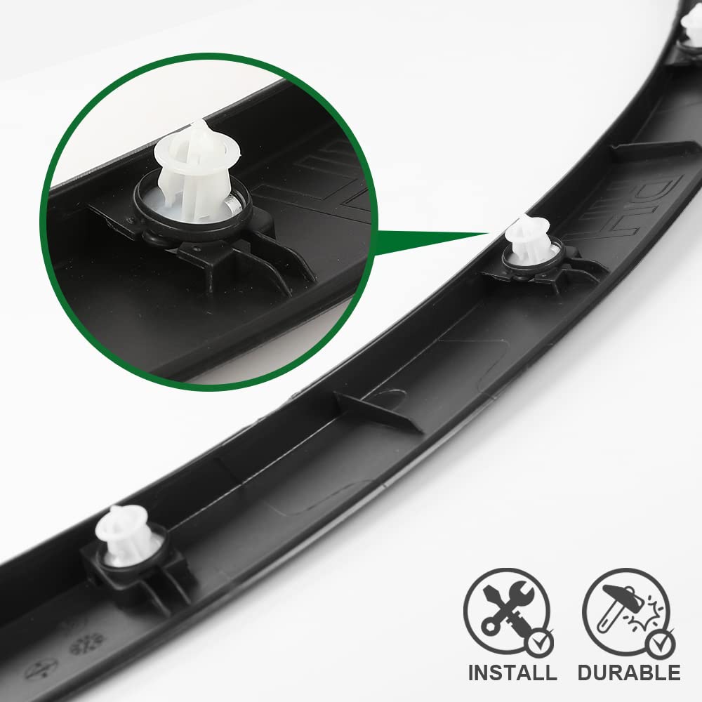 G-PLUS Front Right Passenger Side Fender Flares Compatible with Tesla Model Y MY 2020 2021 2022 2023 2024 149416400B, 149418800B Wheel Opening Molding Arch Trim Black