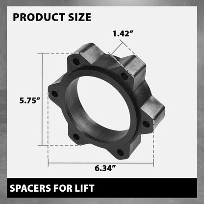 G-PLUS 6" Lift CV Spacers Compatible with Chevy Silverado GMC Sierra 2500HD 2001-2010 4WD Black