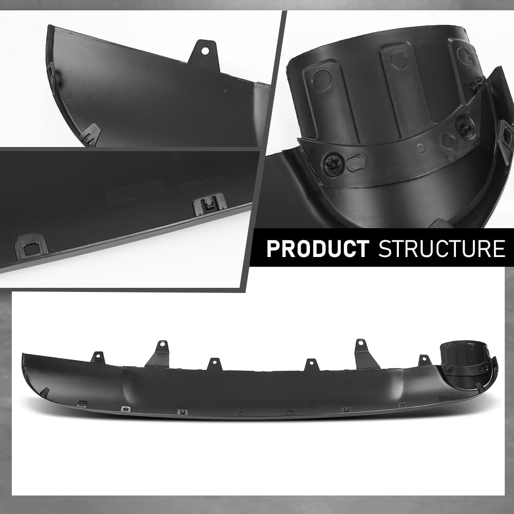 G-PLUS Rear Lower Bumper Valance Compatible with Toyota RAV4 Adventure/Platinum 2017-2018,Fit Toyota RAV4 (submodel: LE, Limited, SE, XLE) 2016-2018 524530R010, TO1195107 Black