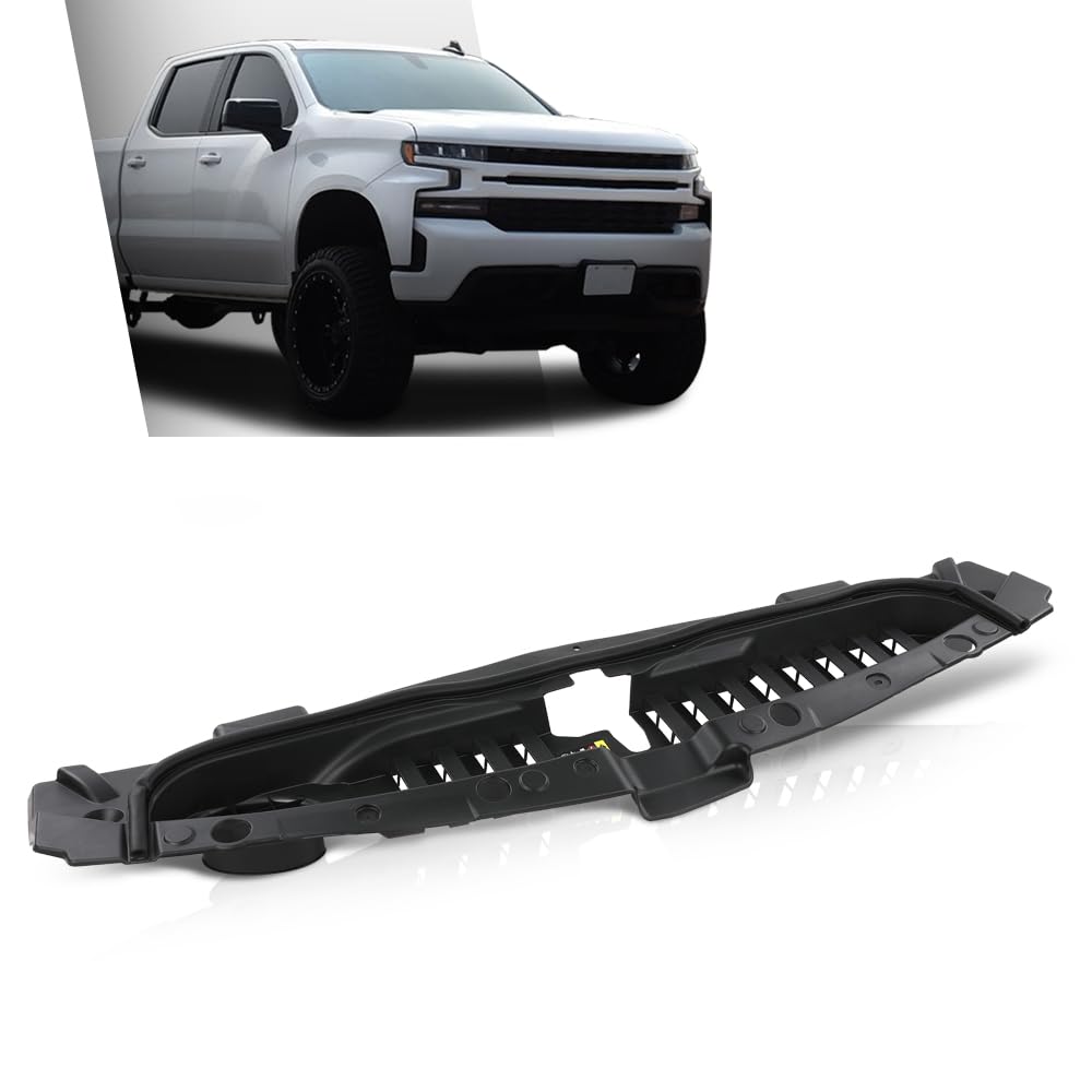 G-PLUS Upper Radiator Support Cover Compatible with Chevy Silverado 1500 2019-2023,Fit Chevy Silverado 1500 LTD 2022 Black