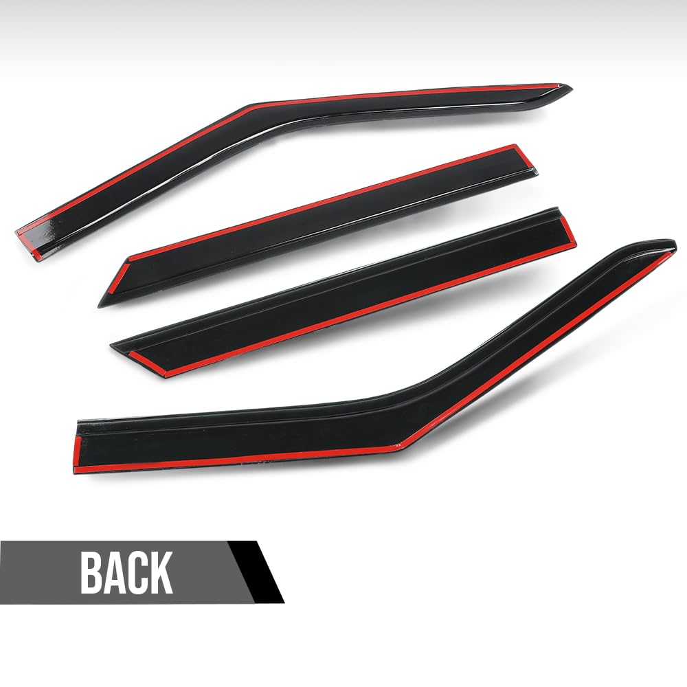G-PLUS Outside Low Profile Rain Guards 4PCS Compatible with Ford Explorer 2020-2025 Out-Channel Window Vent Wind Deflectors Visors Shades Smoke