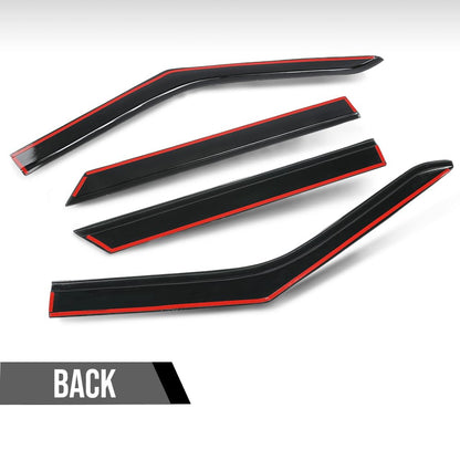 G-PLUS Outside Low Profile Rain Guards 4PCS Compatible with Ford Explorer 2020-2025 Out-Channel Window Vent Wind Deflectors Visors Shades Smoke