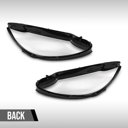 G-PLUS Headlight Lens Cover Compatible with Benz C-Class W205 C180 C200 C260L 2015 2016 2017 Left & Right Side A2059067303, A2059067403 Front Headlamp Lens Cover Clear