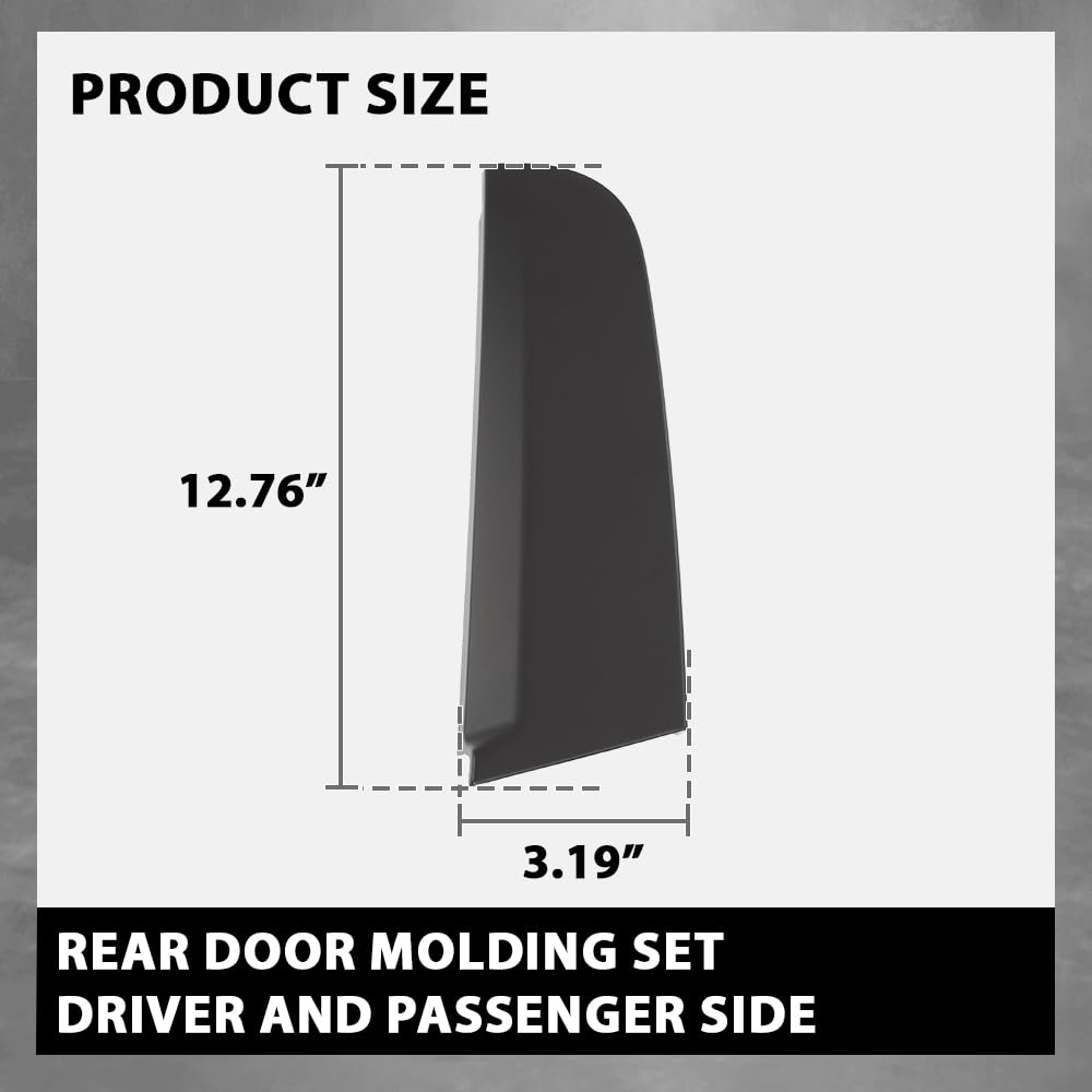 G-PLUS Pair Rear Door C Pillar Molding, Compatible with Kia Sportage 2011-2016, LH Driver & RH Passenger 2PCS, Black, 832703W000, 832803W000, 83270-3W000, 83280-3W000