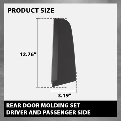 G-PLUS Pair Rear Door C Pillar Molding, Compatible with Kia Sportage 2011-2016, LH Driver & RH Passenger 2PCS, Black, 832703W000, 832803W000, 83270-3W000, 83280-3W000