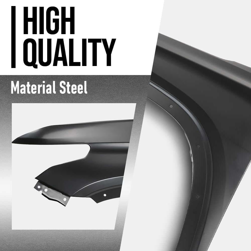 G-PLUS Front Left Driver Fender Compatible with Chevy Traverse L 2018-2021 / True North 2019-2023 Fit Chevy Traverse 2018-2023 84679031, GM1240409 Black