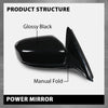 G-PLUS Power Mirror Driver and Passenger Side Compatible with Honda Accord 4-Door 2003-2007 Manual Folding 3-Pin HO1320152 HO1321152 76250SDAA13ZA 76200SDAA13ZA Glossy Black