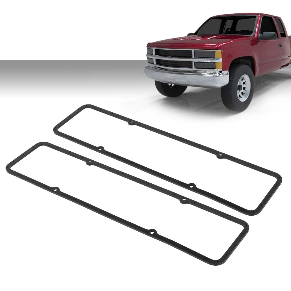 G-PLUS Steel Core Rubber Valve Cover Gaskets Compatible with SBC Chevy 305 327 350 383 400 Engines 7484BOX