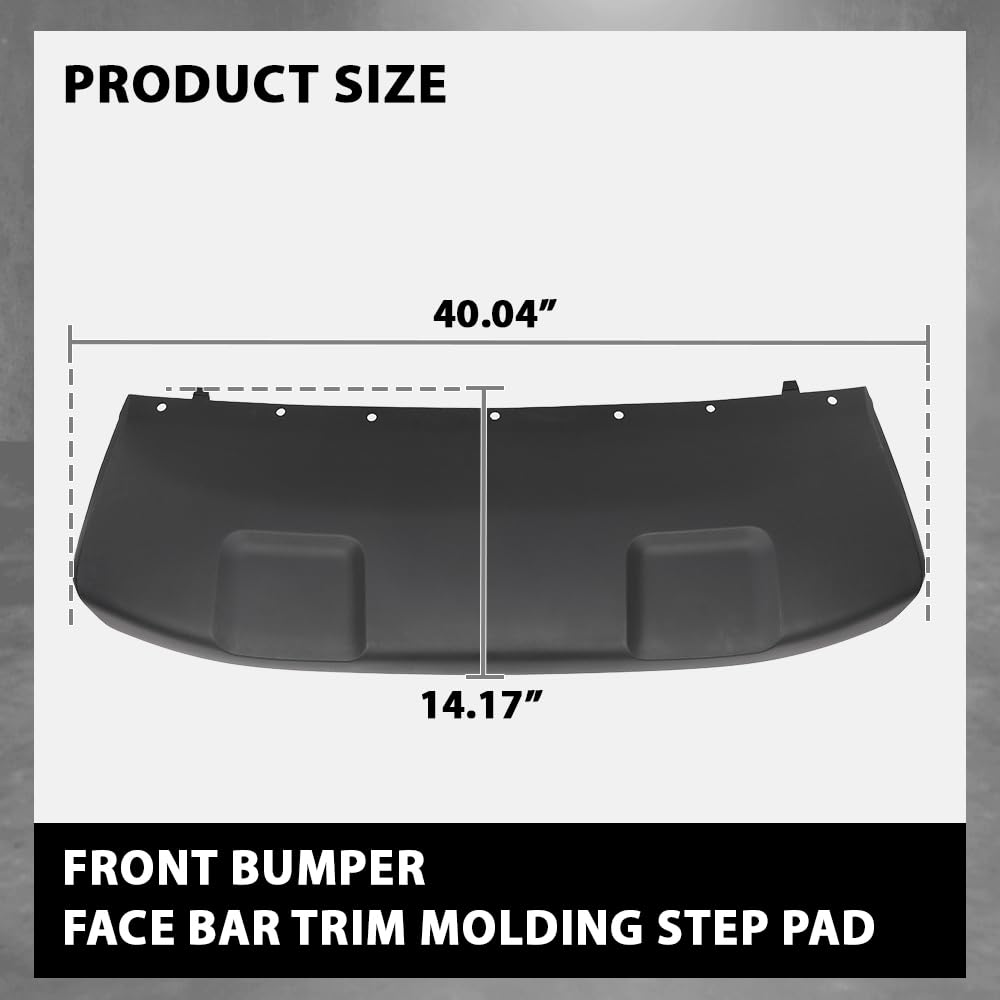 G-PLUS Front Lower Bumper Face Bar Trim Molding Step Pad, Compatible with Ford EcoSport 2018-2022, Fit Models Without Fog Lights, GN1Z17D957NB, FO1015129