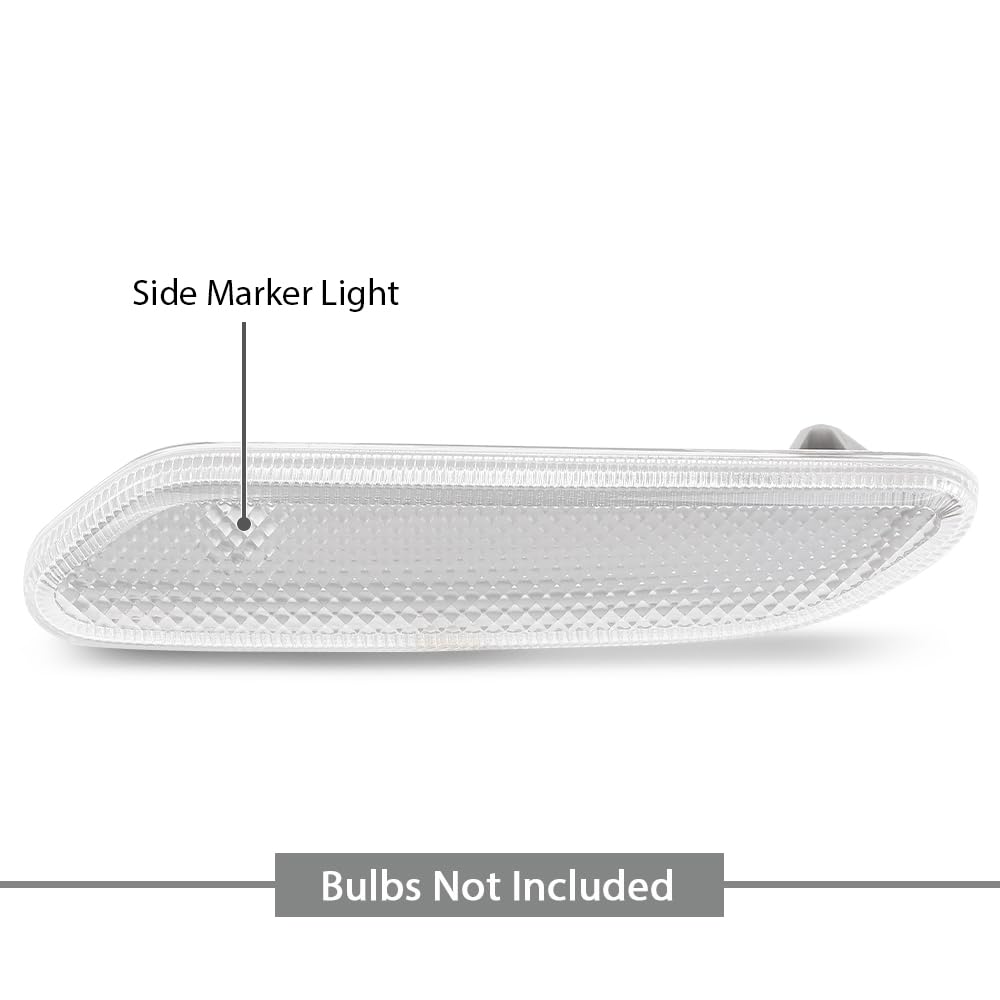 G-PLUS Front Right Turn Signal Light Side Marker Light, Compatible with Mini Cooper R60 Countryman/ R61 Paceman 2011-2016, Passenger Side, White Lens, 63139802570