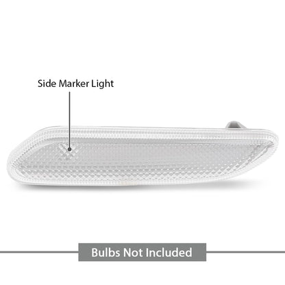 G-PLUS Front Right Turn Signal Light Side Marker Light, Compatible with Mini Cooper R60 Countryman/ R61 Paceman 2011-2016, Passenger Side, White Lens, 63139802570