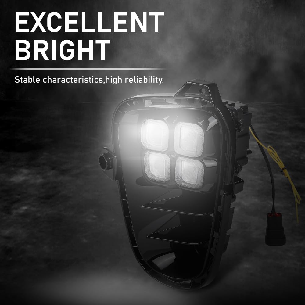 G-PLUS LED DRL Front Fog Light Daytime Running Light Lamps w/Switch, Compatible with Kia Rio EX/LX/S 2018-2020, W/o Wiring Harness, 922011W710, 922021W710, 865251W700, 865261W700