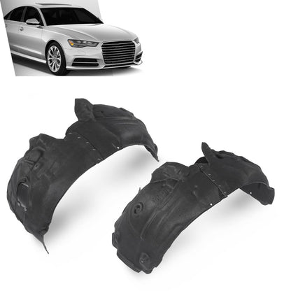 G-PLUS Pair Front Fender Liner Inner, Compatible with Audi A6 A6 Quattro 2012-2017/ S6 2013-2017, LH Driver & RH Right Side 2PCS, 4G0821134D, AU1249132, 4G0821133D, AU1248132