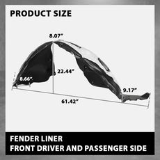 G-PLUS Front Right Fender Liner for Ford Explorer Police Utility 2016-2019 Side View