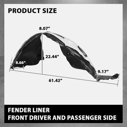G-PLUS Front Right Fender Liner Inner Splash Shield, Compatible with Ford Explorer Police Interceptor Utility Base Sport Utility 4-Door 2016-2019, Passenger Side, FB5Z16102E, FO1249178