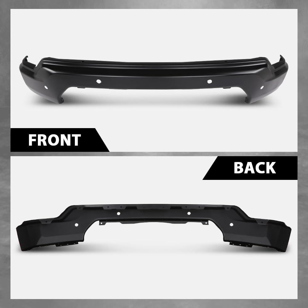 G-PLUS Front Bumper Face Bar Compatible with GMC Sierra 1500 2019-2021,Fit for Models with Park Assist Only, NOT Fit for Base Models Black
