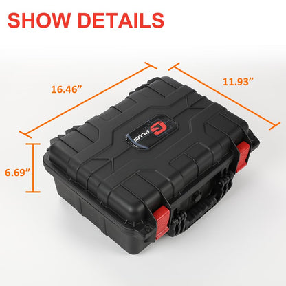 G-PLUS Graded Card Storage Box Fit BGS PSA SGC FGS Graded Sports Trading Cards, Hold 75 Graded Cards or 250 Ungraded Cards Heavy Duty Weatherproof Case Red And Black