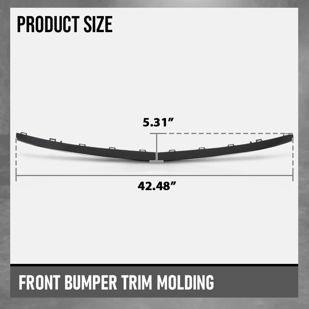 G-PLUS Front Bumper Face Bar Trim Molding Step Pad Fit Benz E43 AMG 4Matic 2017-2018, Fit Models w/o AMG Carbon Fiber Package, With AMG Styling Package and Night Package 2138857800 Glossy Black