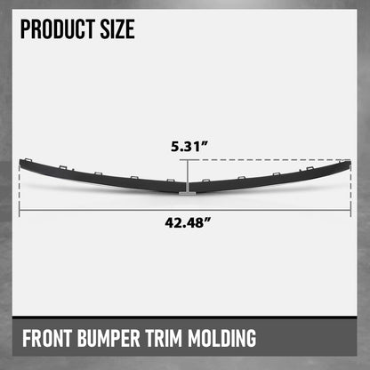 G-PLUS Front Bumper Face Bar Trim Molding Step Pad Fit Benz E43 AMG 4Matic 2017-2018, Fit Models w/o AMG Carbon Fiber Package, With AMG Styling Package and Night Package 2138857800 Glossy Black