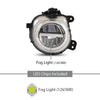 G-PLUS LED Front Left Fog Light Lamps Assembly, Compatible with BMW X3 F25 2015-2017/ X4 F26 2015-2018/ X5 F15 2014-2018/ X6 F16 2015-2018, Driver Side, 63177317251