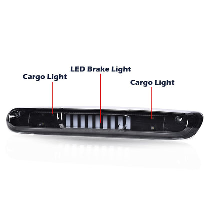 G-PLUS LED Third Brake Light Compatible With 07-14 Chevy Silverado/GMC Sierra,3RD LED Bar Brake/Cargo Light,Type I (Smoky lens Black Housing Amber Reflector)