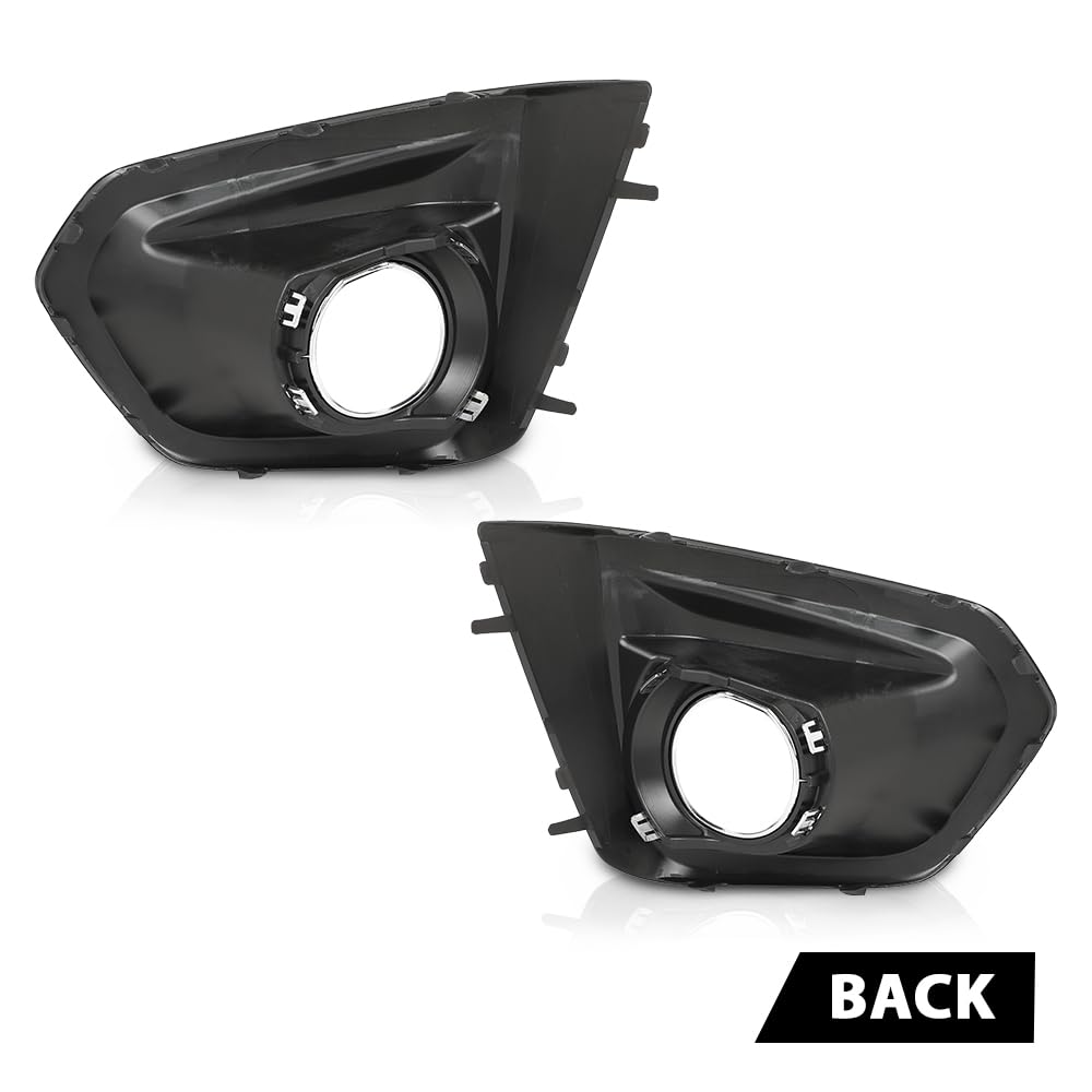 G-PLUS Front Fog Light Bezel Set W/Glossy Black Trim Compatible with Subaru Impreza 2012-2014 57731FJ020