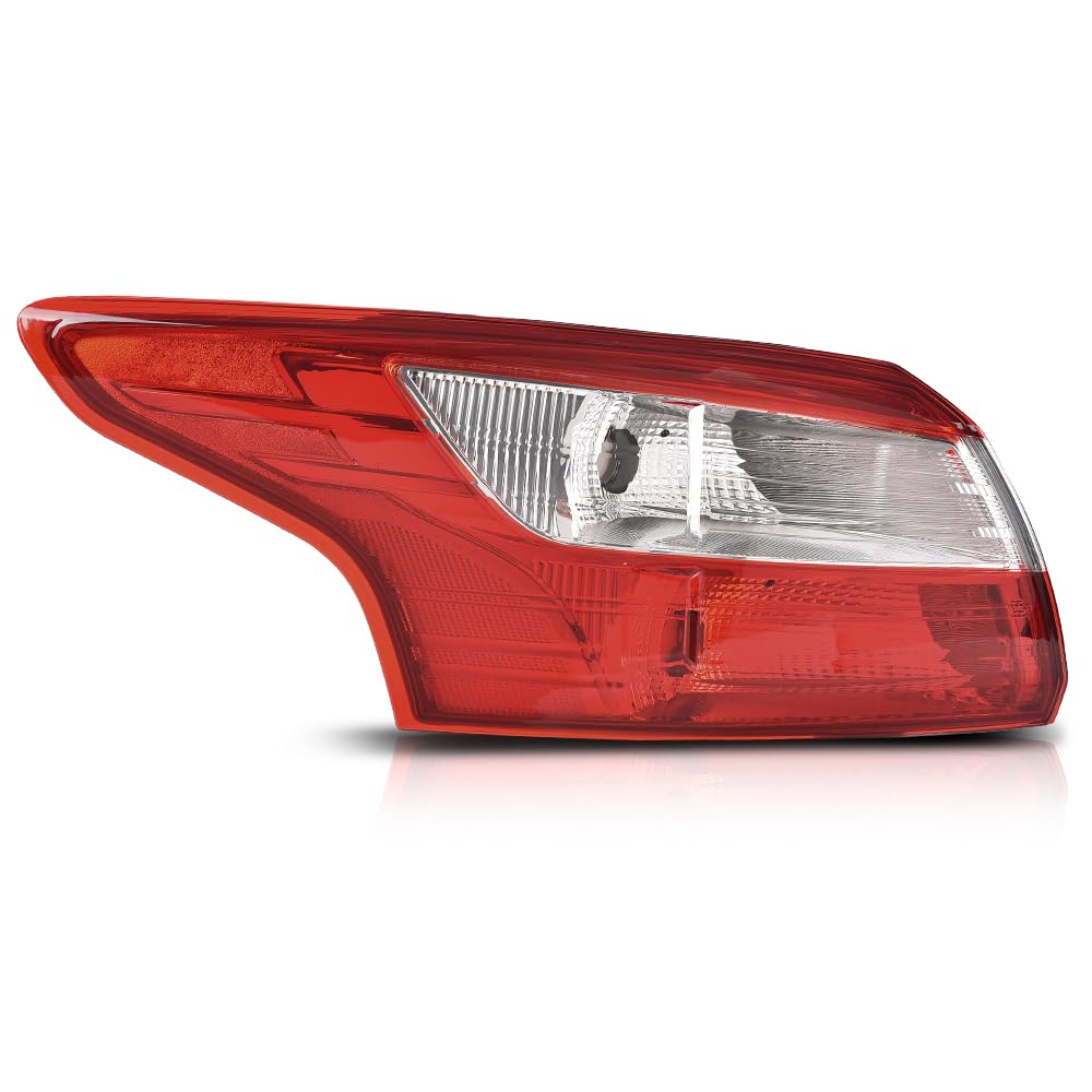 G-PLUS Rear Tail Light Compatible with 2012 2013 2014 Ford Focus 4-Door DM5Z13405E (Compatible 4-Door Sedan Model) Luces Traseras, Faros Traseros Brake Lamp w/o Bulbs Left Driver SideAssembly