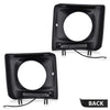 G-PLUS Black Headlight Bezel w/LED DRL Light Strip & Wire harness Compatible with 1990-2018 Mercedes Benz G-class W463 G63 G65 G500 G550 G55 AMG