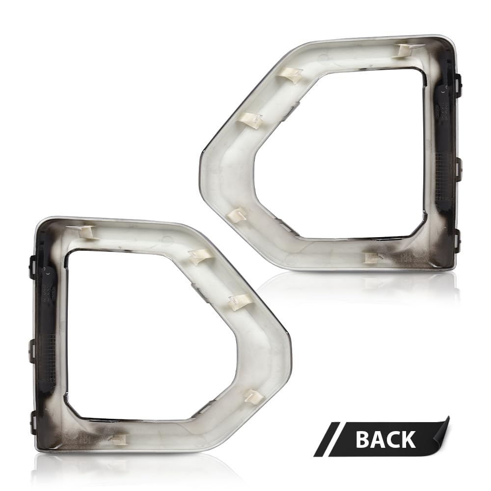 G-PLUS Front Fog Light Outer Bezel Cover Set Compatible with GMC Sierra 2019 2020 2021