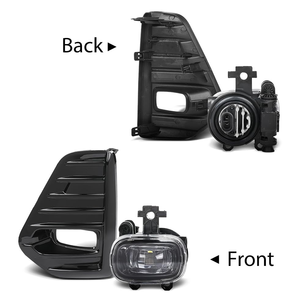 G-PLUS Fog Lights Lamps LED DRL W/Bezels Switch Harness kits Compatible with Nissan Kicks 2021-2023 26150-00Q0B