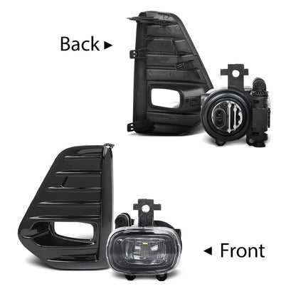 G-PLUS LED DRL Fog Lights Lamps W/Bezels Switch Harness Compatible with Nissan Kicks 2021-2023 261508995A, 261558995A, 269105RB0A, 622565RB0A, 622575RB0A Black