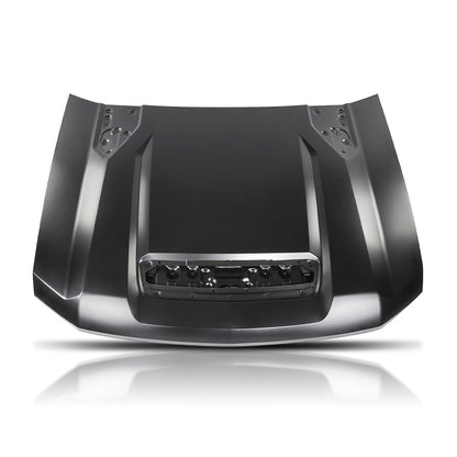 G-PLUS Front Hood Panel 1 Pc Iron Compatible with Chevy Silverado 2500HD 3500HD 2020 2021 2022 2023 2024 2025 GM1230488, 84830121 Black