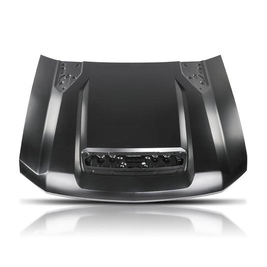 G-PLUS Front Hood Panel 1 Pc Iron Compatible with Chevy Silverado 2500HD 3500HD 2020 2021 2022 2023 2024 2025 GM1230488, 84830121 Black