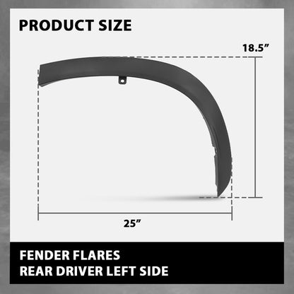 G-PLUS Rear Left Fender Flare Compatible with Toyota Highlander 2020 2021 2022 2023 Wheel Arch Molding Fender Trim, 750880E030