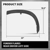G-PLUS Fender Trim Molding Moulding Rear Driver Left Side Compatible with Toyota Highlander 2020-2023 750880E030