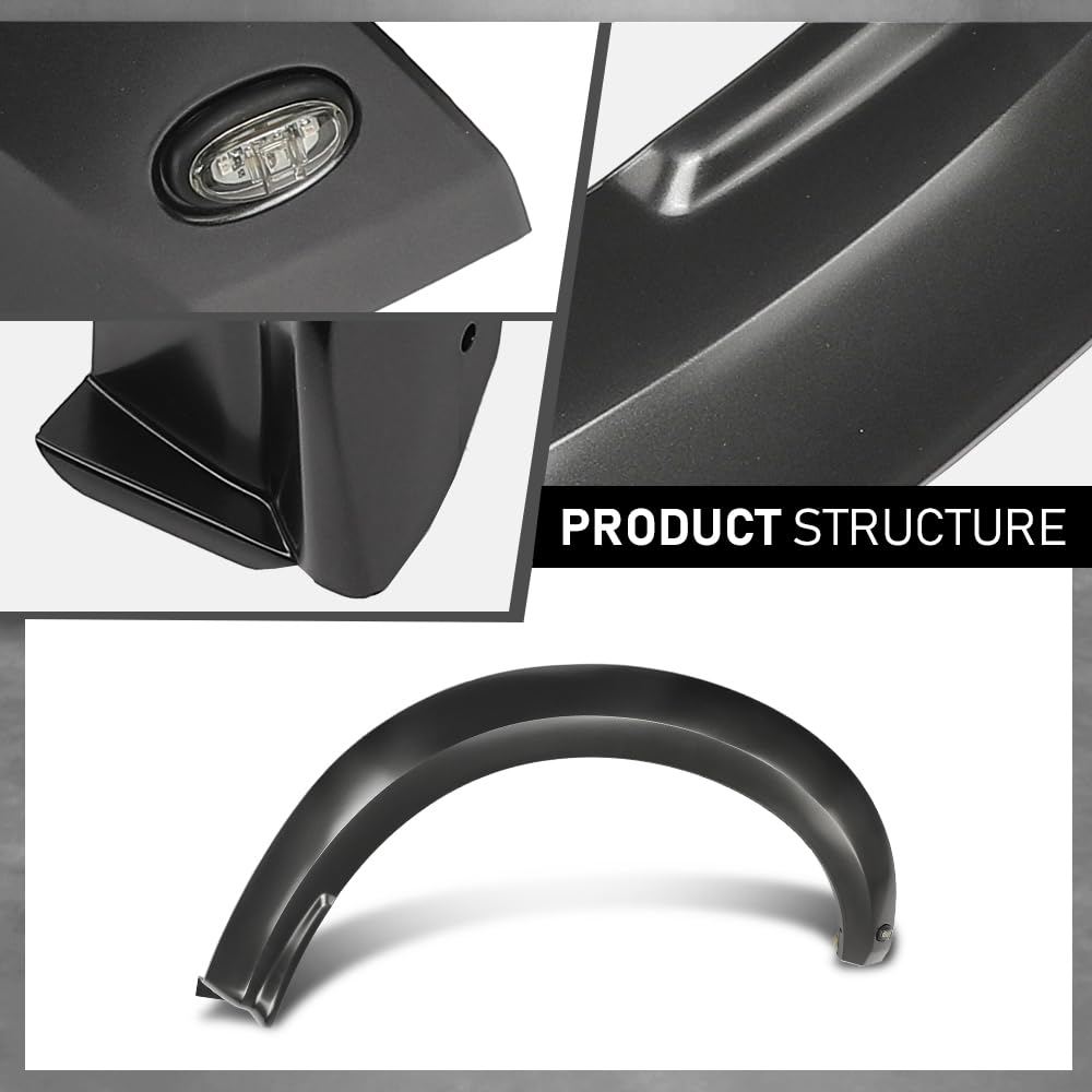 G-PLUS Front Right Fender Flare Compatible with Ford F150 Raptor 2017 2018, Right Passenger Side Wheel Arch Molding, HL3Z16038AB, HL3Z-16038-AB, Smooth Factory Style