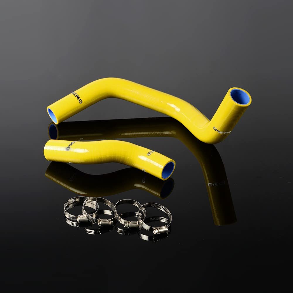 G-PLUS Silicone Radiator Hose Kit Compatible With Nissan Silvia 200SX 240SX S13 S14 S15 SR20DET,Yellow
